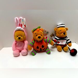 NWT Disney Lot Of 3 Winnie The Pooh - Pumpkin, Bunny,& Prisoner Of Love Costumes